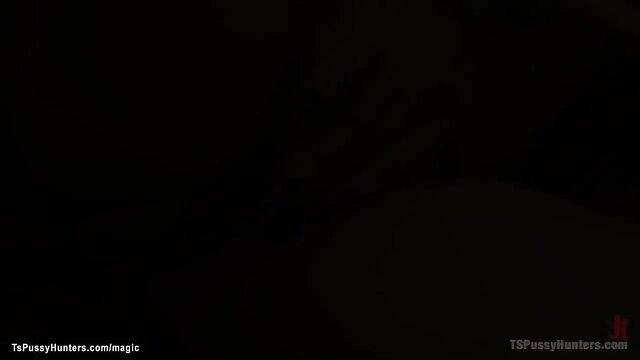 Tranny fucks roommate with enormous penis