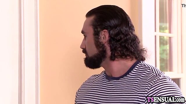 Slender latina shemale fucked by friends huge dick