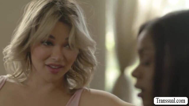 Hot ebony gives wife morning lovemaking