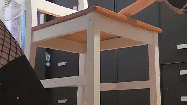 Crossdresser using fuck machine and double anal