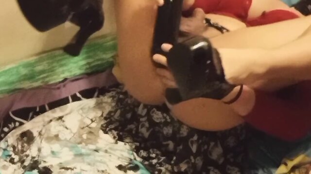 Dawns intense dildo massage