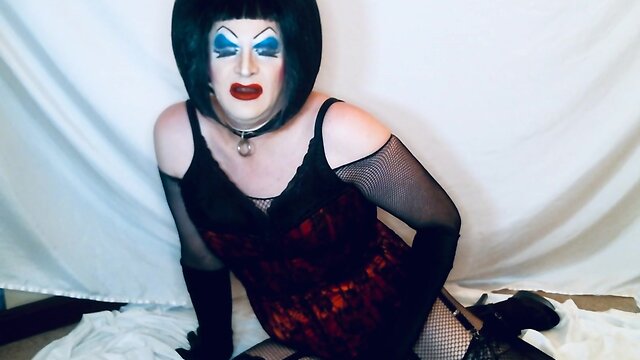 Daddy commands sissy slut to use anal beads