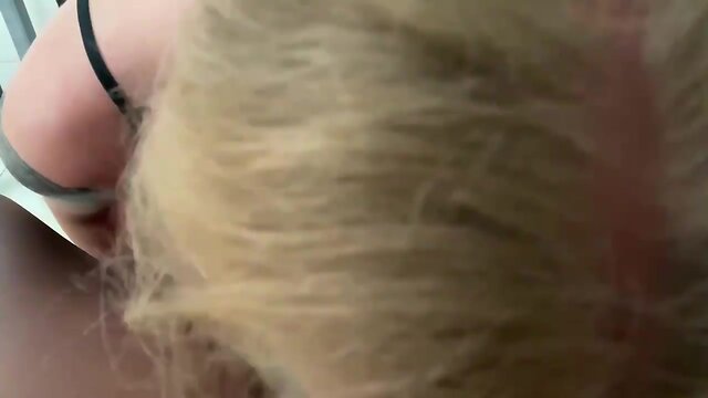 Blonde ts enjoys sucking bbc and drinking piss