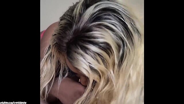 Ebony T-Girl`s Creamy Interracial Bareback Creampie