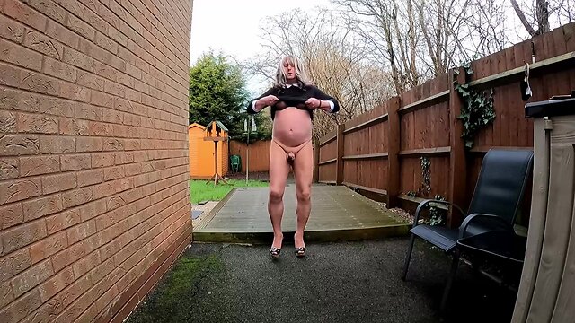 Kellycd2022 unmasks in black dress and nude pantyhose