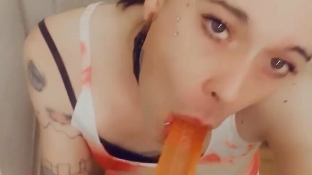 Summer dress-wearing woman wants to suck men