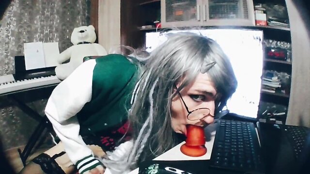 Demonstrating the depth of my throat while feeling shy