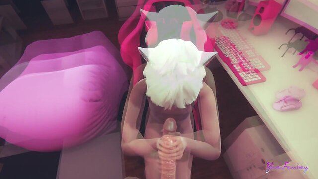 Japanese sissy boy pov handjob and fucking in his room