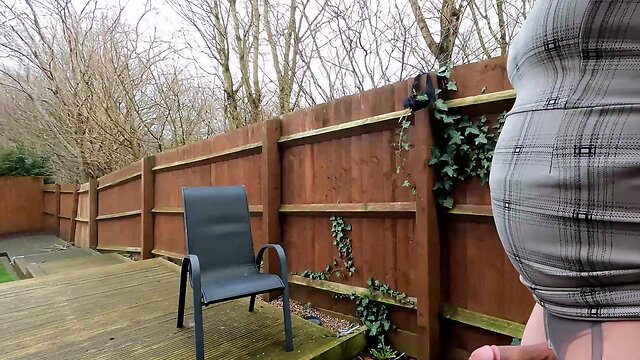 British Crossdresser Kellycd Flaunts Big Ass & Cock Outdoors!