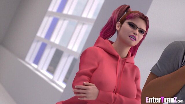 Titillating transwoman teases athletes member