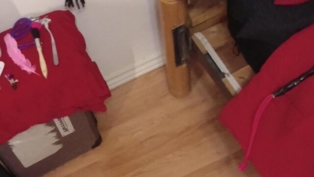 Bound, restrained, flogged and caned.