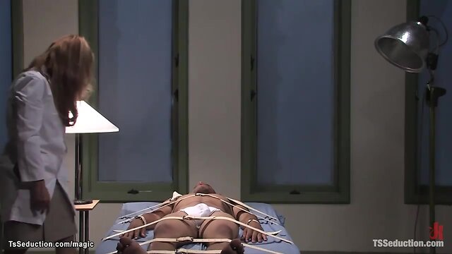 Doctor fucks bound black man