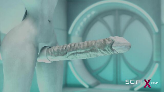 Futa alien experiments in sci-fi lab