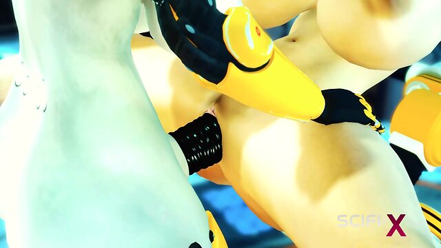 Young Hottie Cuffed and Getting Pleasurably Fucked in Sci-Fi BDSM Scene