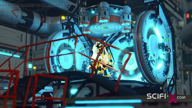 Young Hottie Cuffed and Getting Pleasurably Fucked in Sci-Fi BDSM Scene