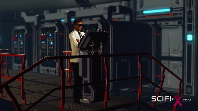 Young Hottie Cuffed and Getting Pleasurably Fucked in Sci-Fi BDSM Scene