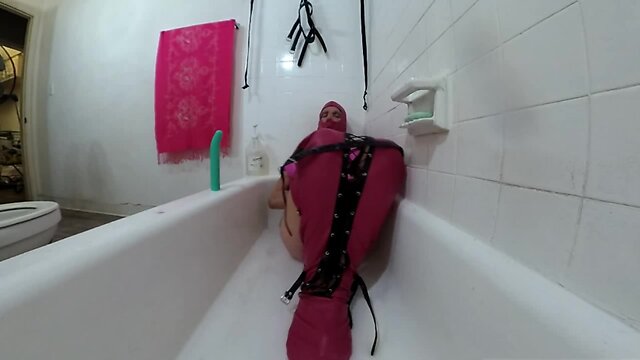 Exploring Limits and Achieving Orgasms: Solo Shemale in a Straight Jacket
