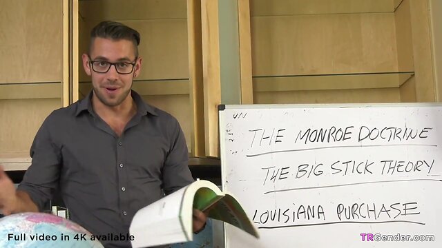 Tutor with large penis has sex with ts jenna gargles