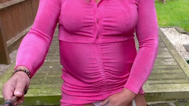 Kellycd2022`s 100th Video: Sexy Outdoor Crossdresser Session!