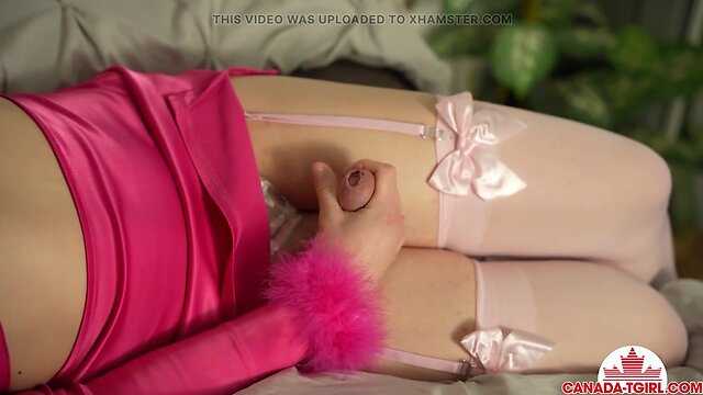 Nicky rocks the pink look on grooby.club