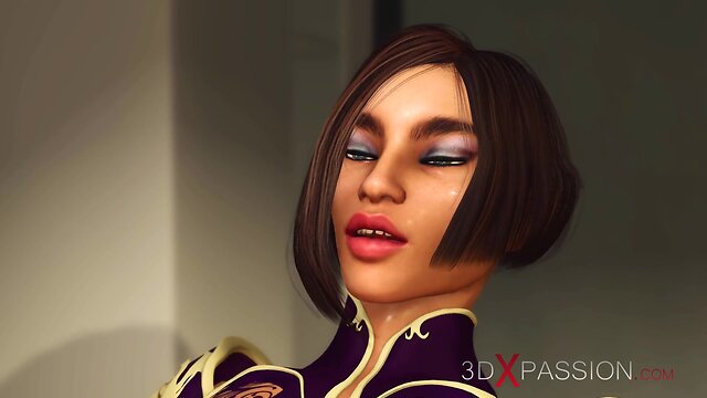 Futanari with big dick and gamer girl intimate play