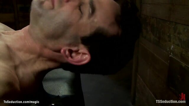 Single man fucked by black shemale