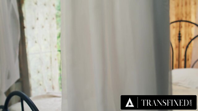 Ariel and Sophia`s Threesome: Trans Bride Creampies Cis Wife