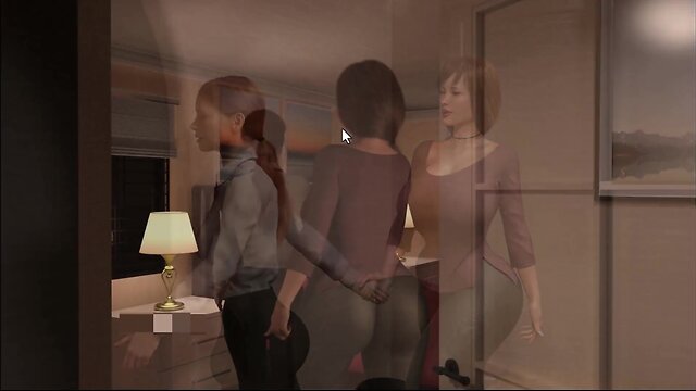 Scarlette and step mom gardening and showering together