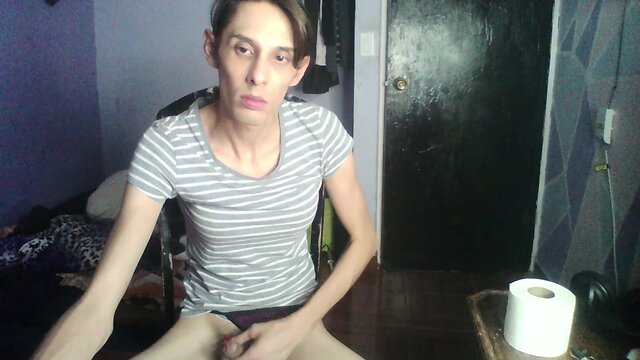 Removing makeup while masturbating