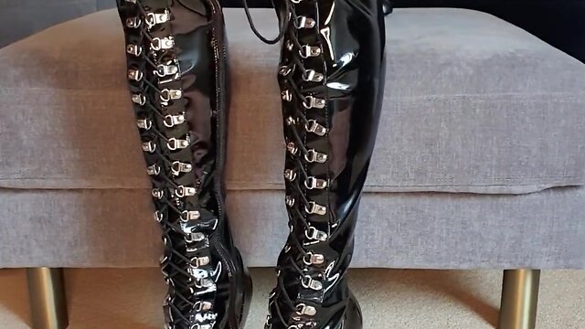 Or womanjessica pvc thigh high boots
