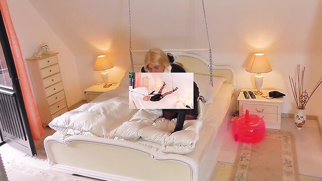 Cruising in a glossy black car and ejaculation