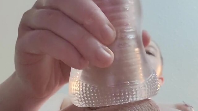 Trans person with big genitalia ejaculates on your face