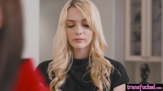 Natalie mars and kenna james: big cock shemale boss and hot blonde assistant