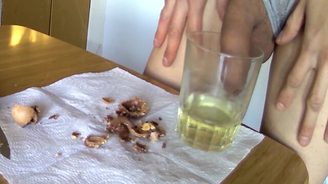 Big Cock Crossdresser`s Cum-Filled Breakfast: Cumshots Galore!