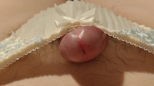 Cumming hard: fps ladyboy cums in panties!