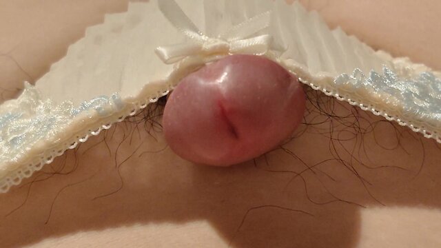 Cumming hard: fps ladyboy cums in panties!