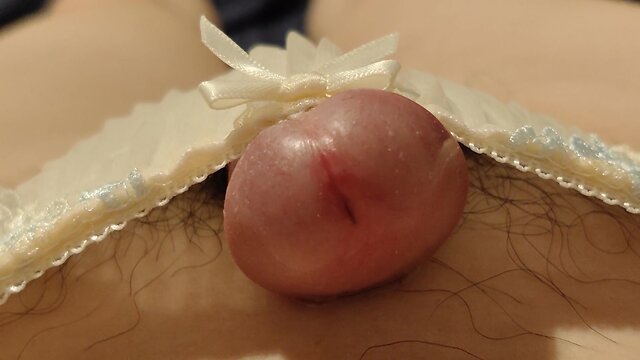 Cumming hard: fps ladyboy cums in panties!