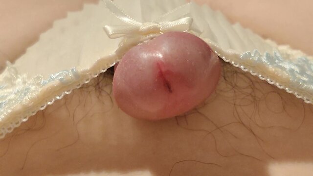 Cumming hard: fps ladyboy cums in panties!