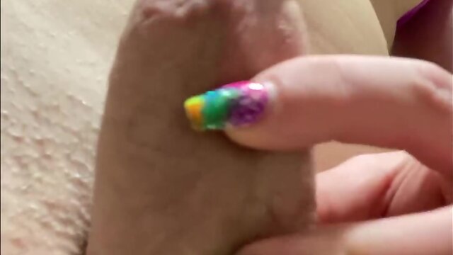 Trans person masturbates in the shower