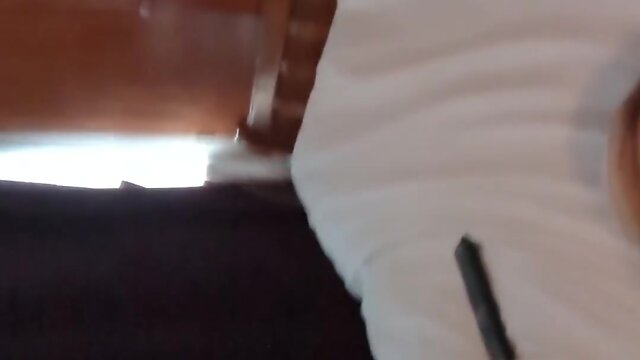 Self-facial with short skirt and stockings