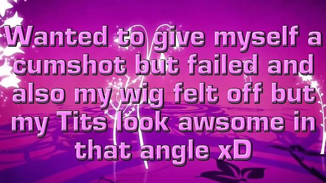 Sissy crossdresser tries dirty talk with female mask living doll