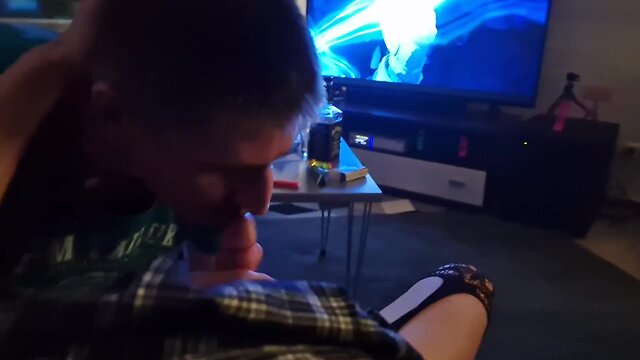 Oliage and davines first sissy blowjob