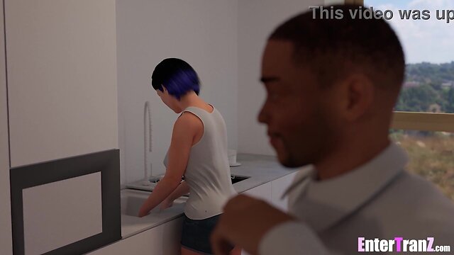 Bbc dilf and trans freak have steamy encounter in home