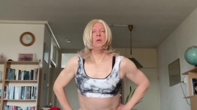 Dancing to the music of a hypnotic video