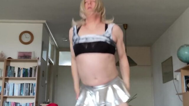 Dancing to the music of a hypnotic video