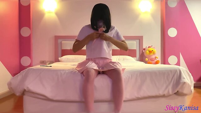 Feminization training with cutie pinky seifuku ep1: dressing up