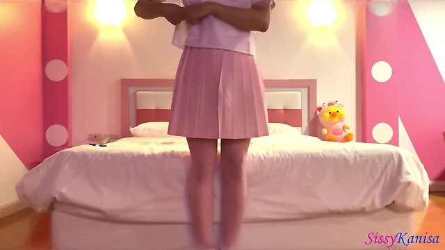 Feminization training with cutie pinky seifuku ep1: dressing up