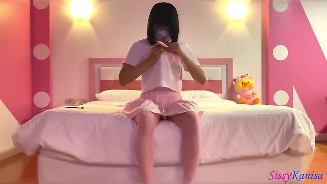 Feminization training with cutie pinky seifuku ep1: dressing up