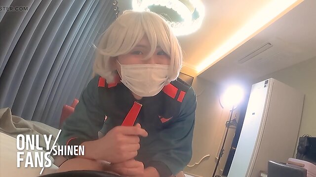 Japanese anime cosplay: gundam miorine part 6 - handjob and fucking