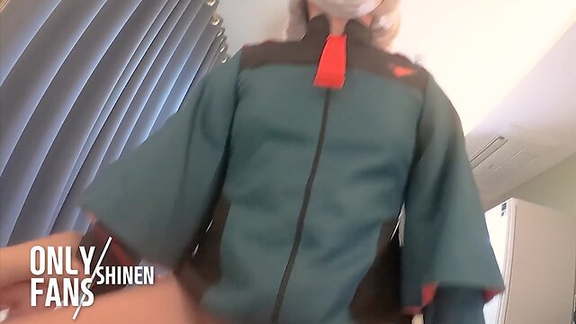 Japanese anime cosplay: gundam miorine part 6 - handjob and fucking